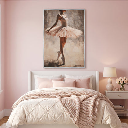 Ballerina Framed Canvas Wall Art – En Pointe