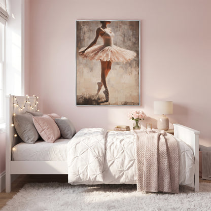 Ballerina Framed Canvas Wall Art – En Pointe
