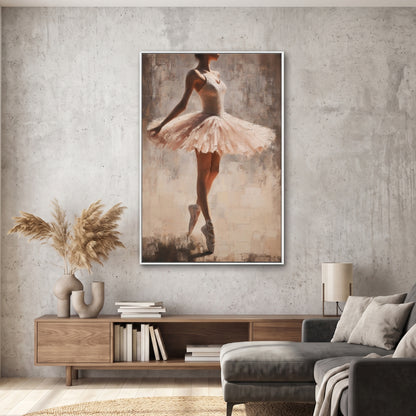 Ballerina Framed Canvas Wall Art – En Pointe