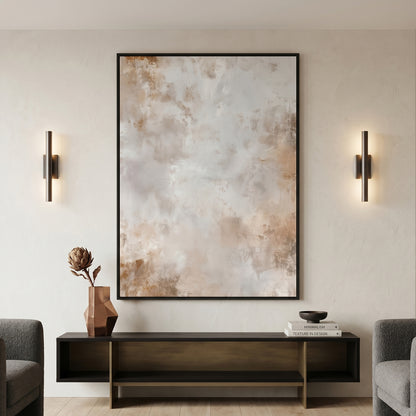 Abstract Framed Canvas Wall Art – Golden Mist