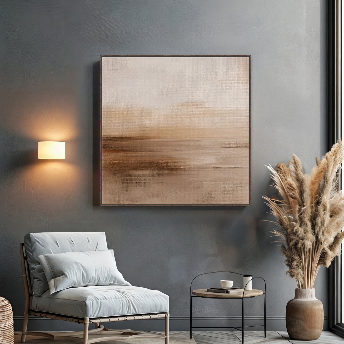 Abstract Framed Canvas Wall Art – Desert Reverie