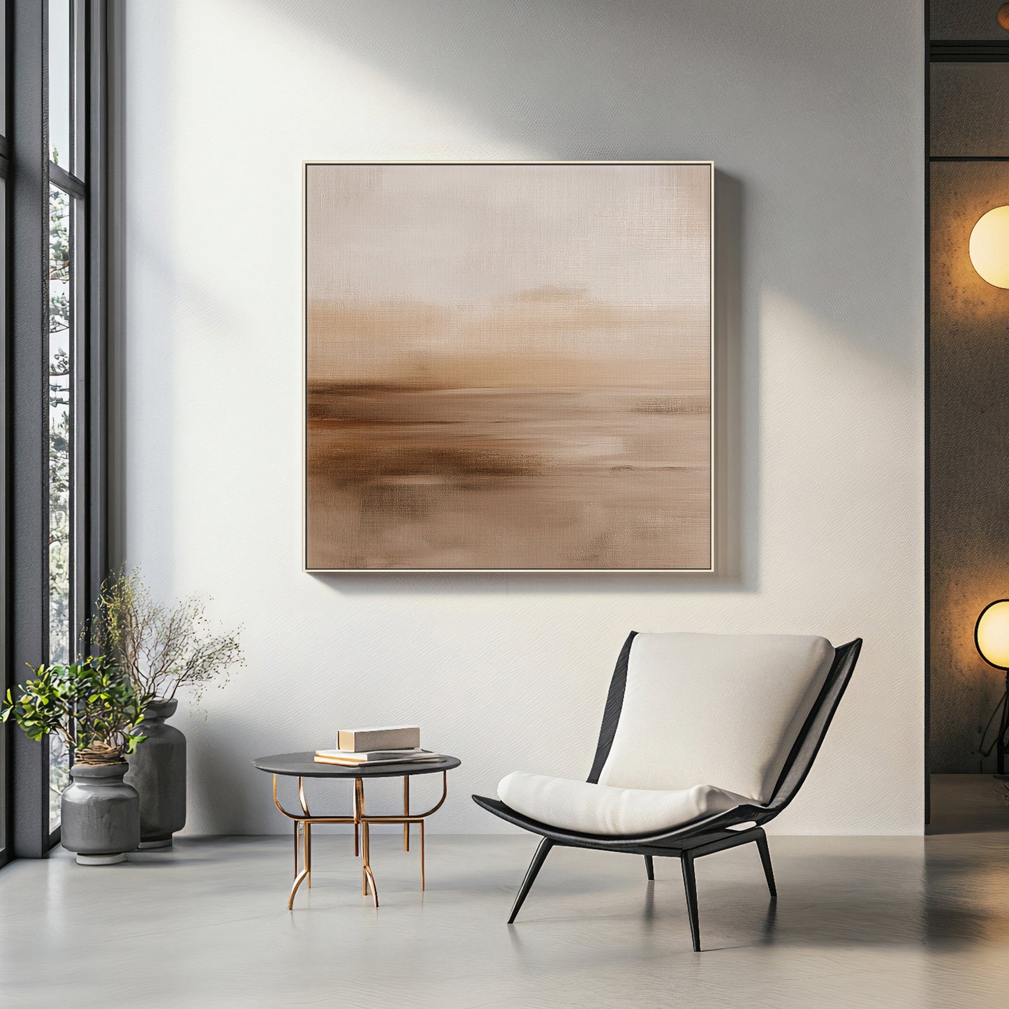 Abstract Framed Canvas Wall Art – Desert Reverie