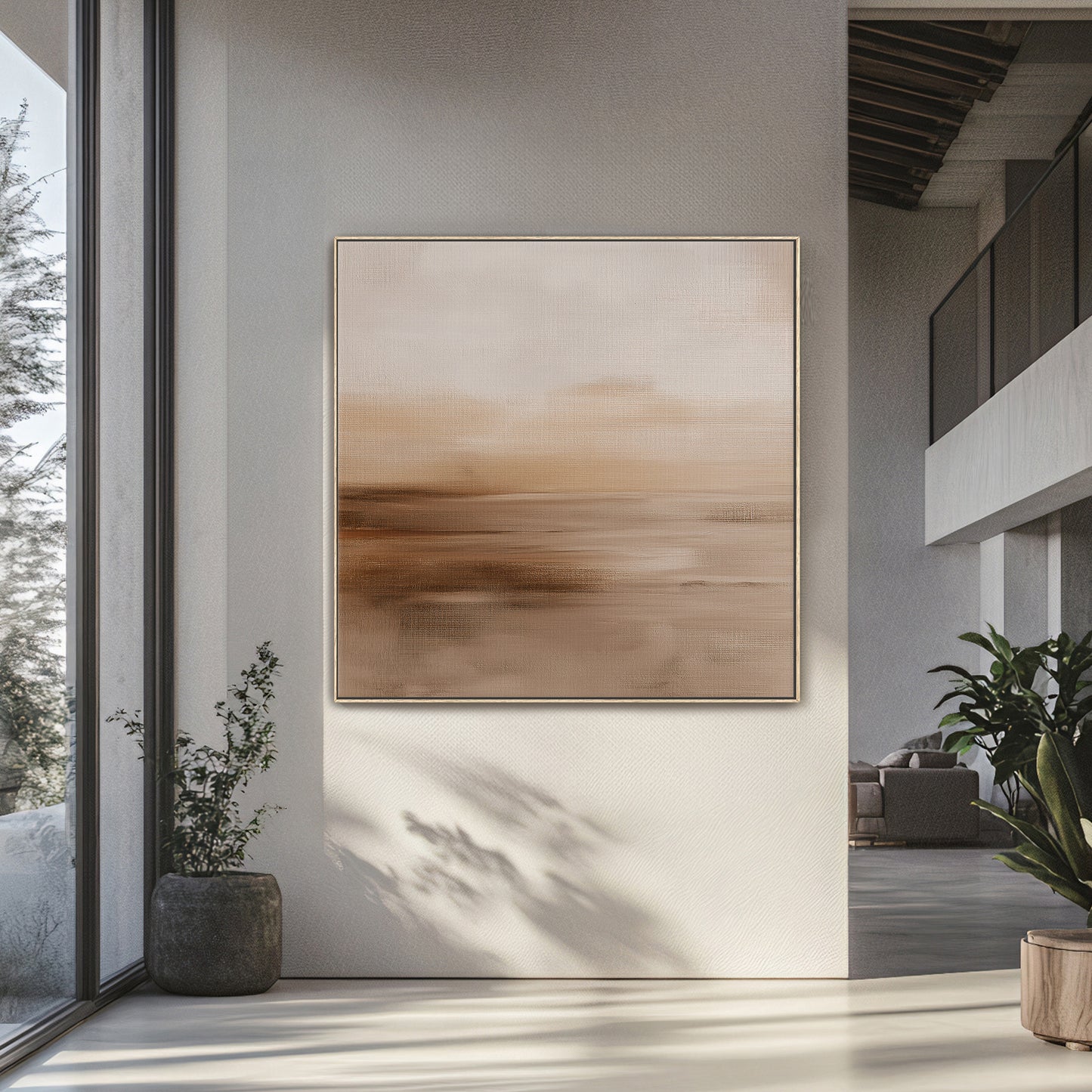 Abstract Framed Canvas Wall Art – Desert Reverie