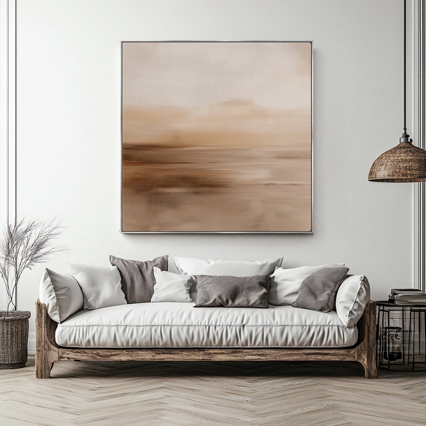 Abstract Framed Canvas Wall Art – Desert Reverie
