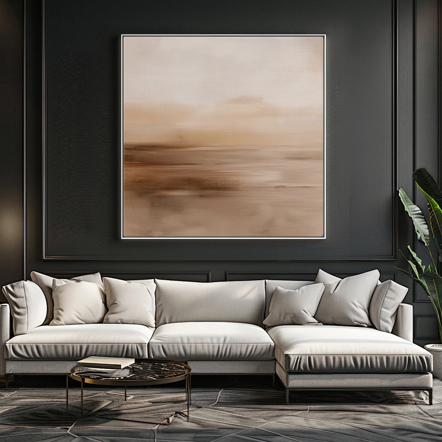 Abstract Framed Canvas Wall Art – Desert Reverie