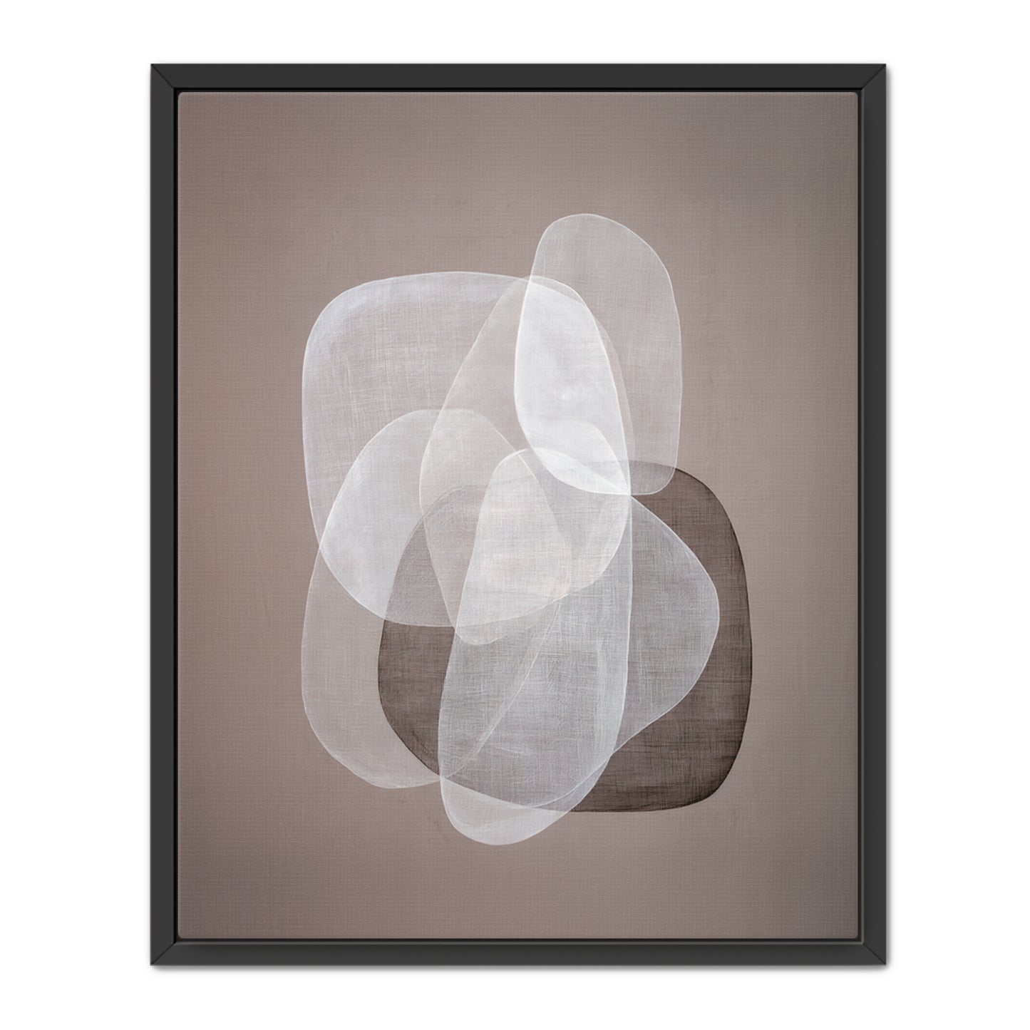 Abstract Neutral Wall Art 2 Piece Set Framed Canvas Print – Soft Interplay