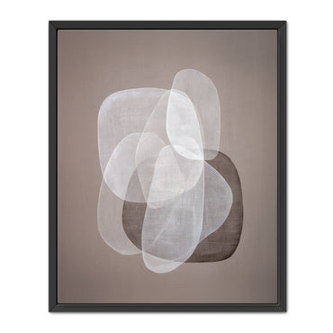 Abstract Neutral Wall Art 2 Piece Set Framed Canvas Print – Soft Interplay