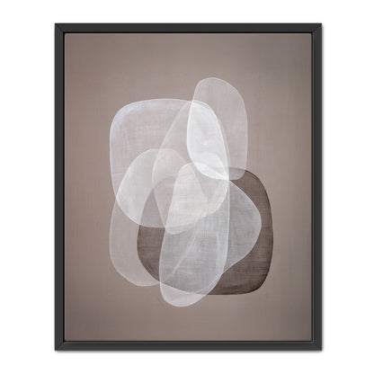 Abstract Neutral Wall Art 2 Piece Set Framed Canvas Print – Soft Interplay