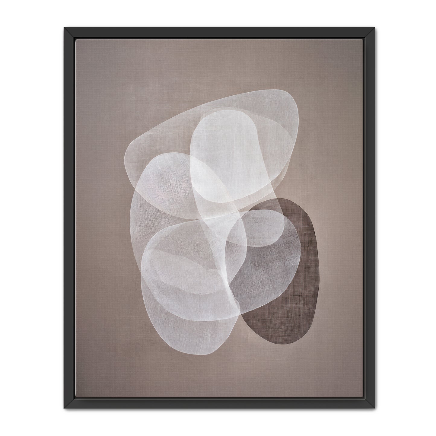 Abstract Neutral Wall Art 2 Piece Set Framed Canvas Print – Soft Interplay