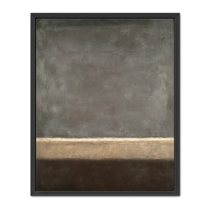 Abstract Neutral Wall Art Set Of 2 Framed Canvas Print – Quiet Horizon
