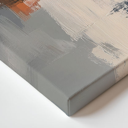 Stretched Canvas Abstract Wall Art – “Concrete Ember”