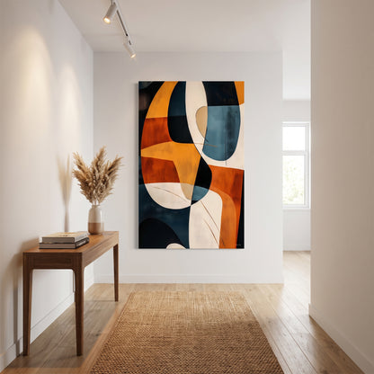 Abstract Rolled Canvas Wall Art – Amber Fold