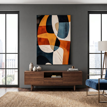 Abstract Stretched Canvas Wall Art – Amber Fold