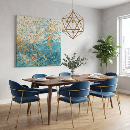 Abstract Rolled Canvas Wall Art – Sea Spark