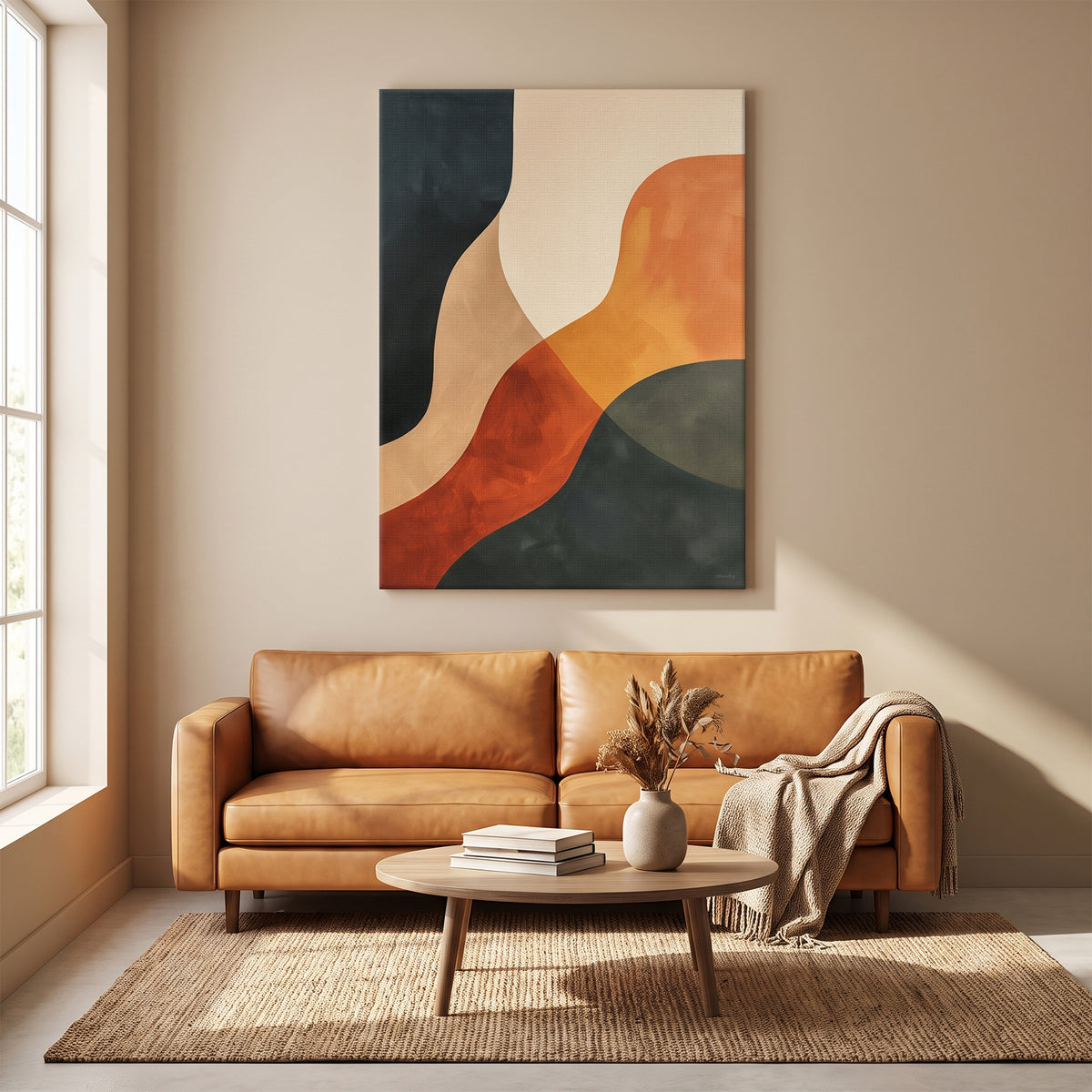 Abstract Rolled Canvas Wall Art – Canyon Light
