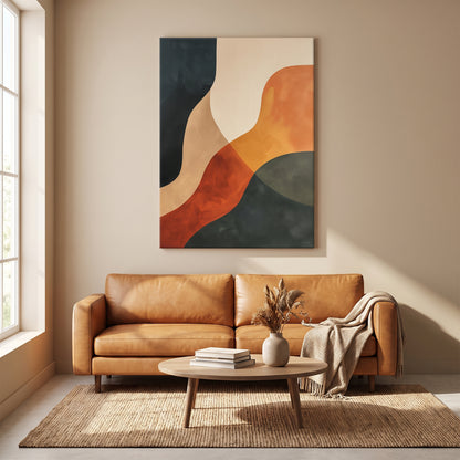Abstract Rolled Canvas Wall Art – Canyon Light