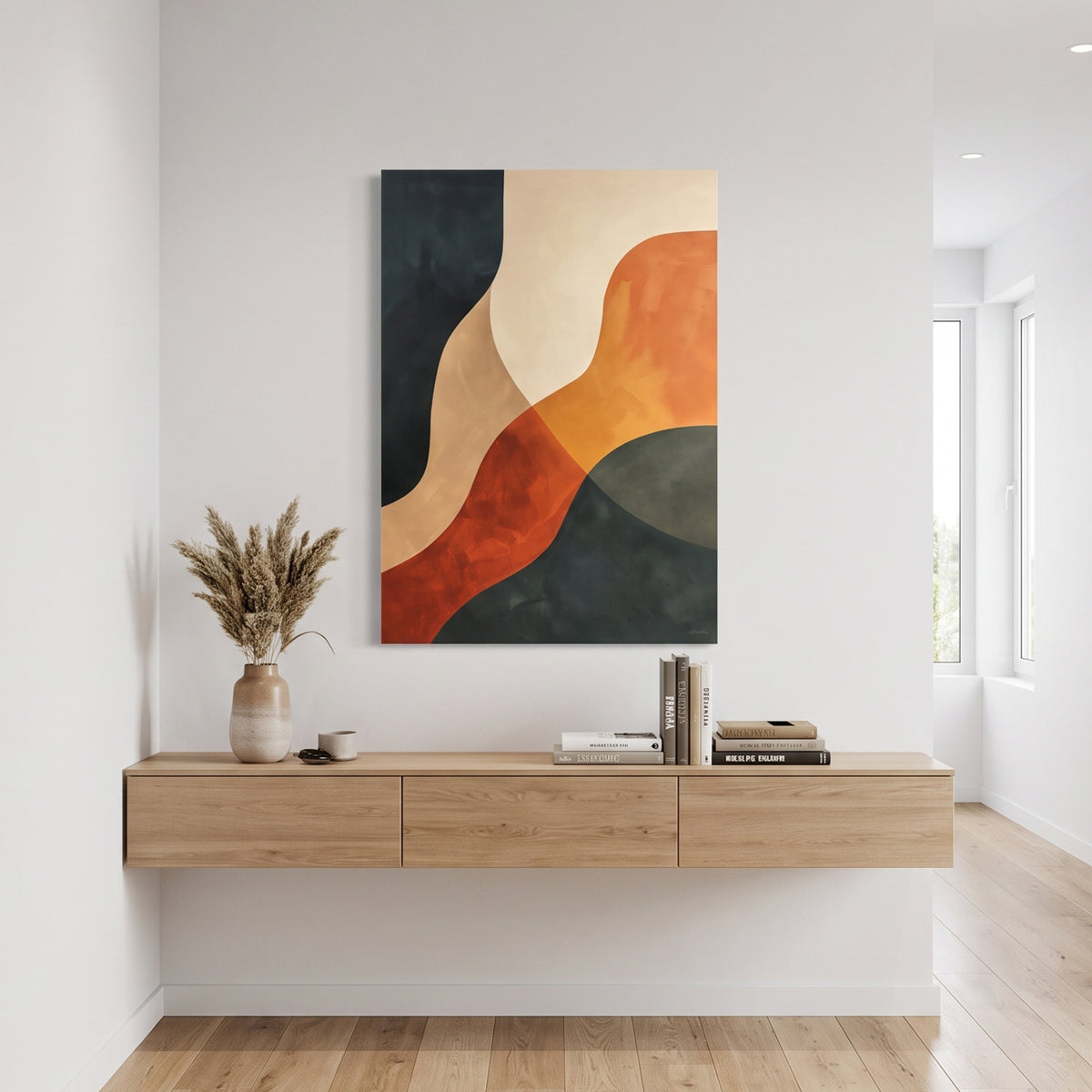 Abstract Rolled Canvas Wall Art – Canyon Light