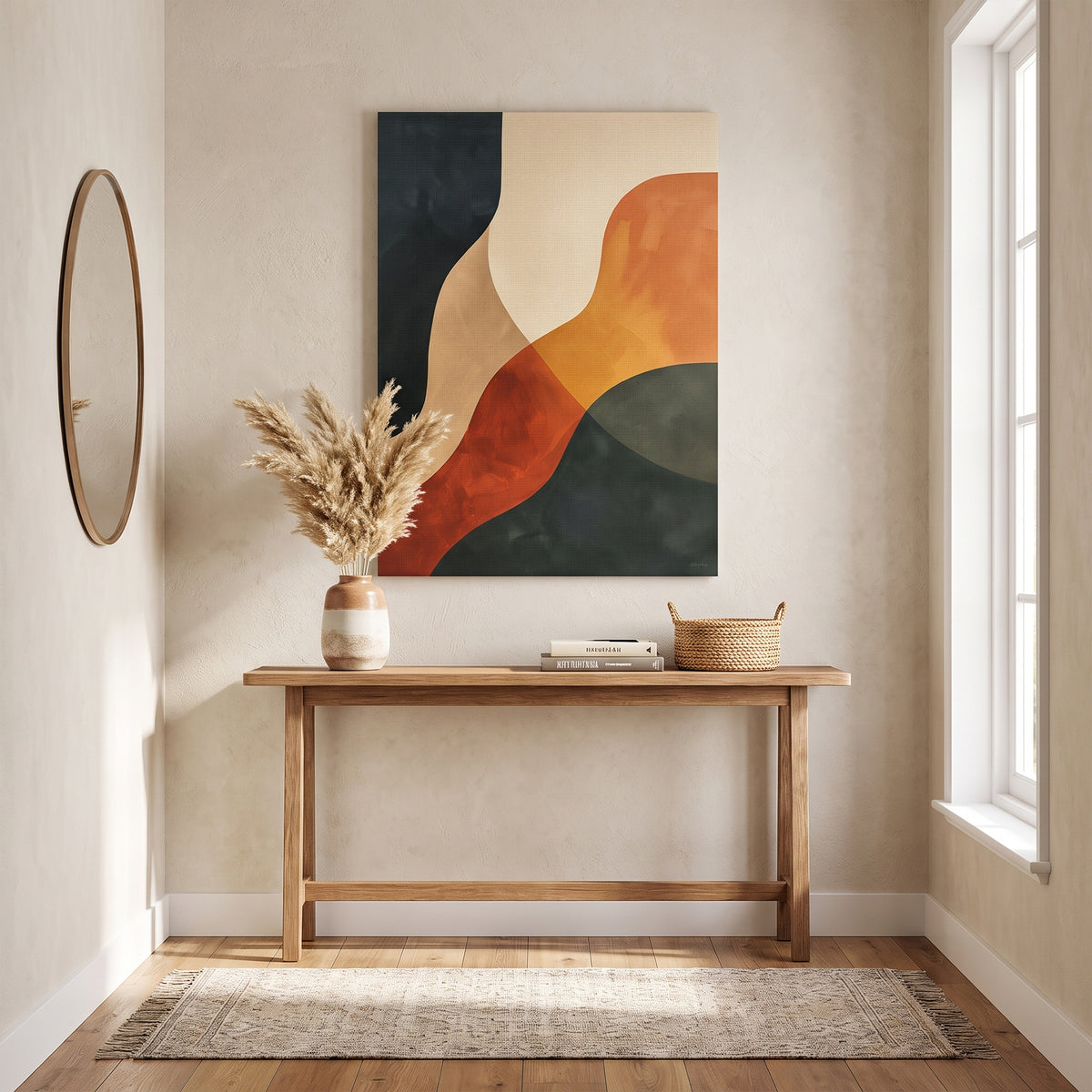 Abstract Rolled Canvas Wall Art – Canyon Light