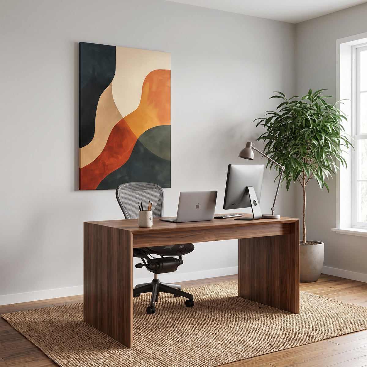 Abstract Rolled Canvas Wall Art – Canyon Light