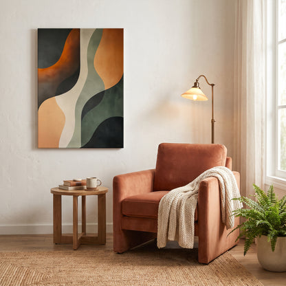 Abstract Rolled Canvas Wall Art – Clay Passage