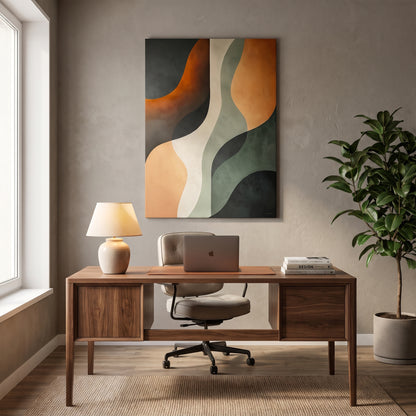 Abstract Rolled Canvas Wall Art – Clay Passage