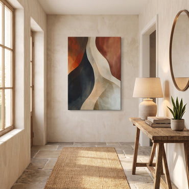 Abstract Stretched Canvas Wall Art – Rust Divide