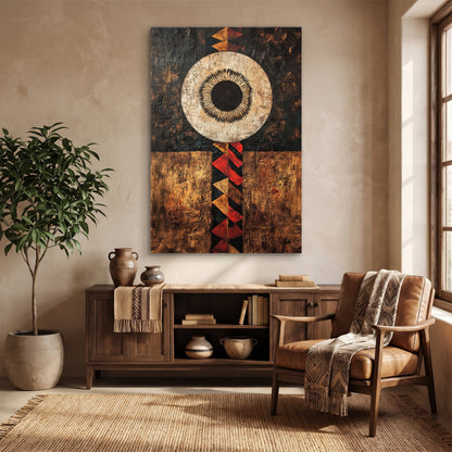 African Inspired Stretched Canvas Wall Art – Terra Aether