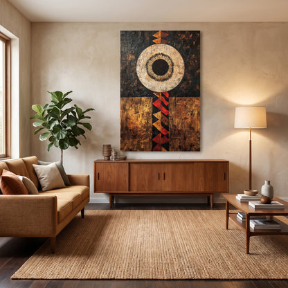 African Inspired Stretched Canvas Wall Art – Terra Aether