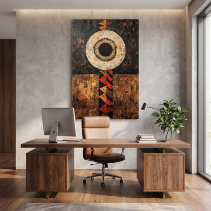 African Inspired Stretched Canvas Wall Art – Terra Aether