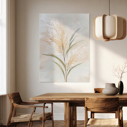 Botanical Stretched Canvas Wall Art – Gentle Plume
