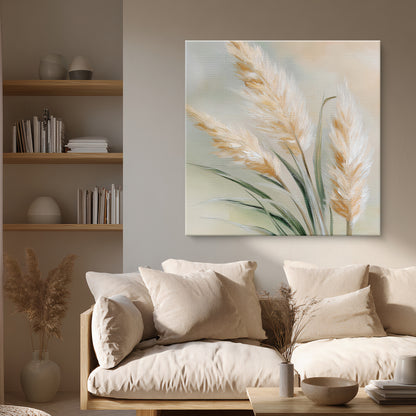 Botanical Rolled Canvas Wall Art Print – Sunlit Stems