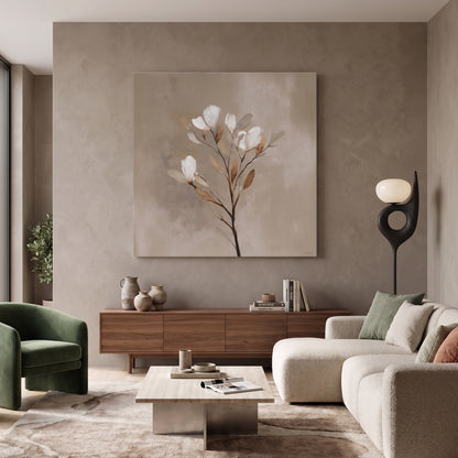 Botanical Stretched Canvas Wall Art – Soft Bloom