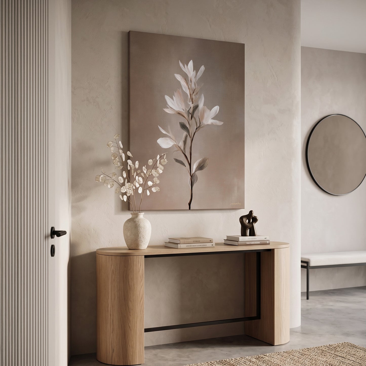 Botanical Rolled Canvas Wall Art – Petal Rise