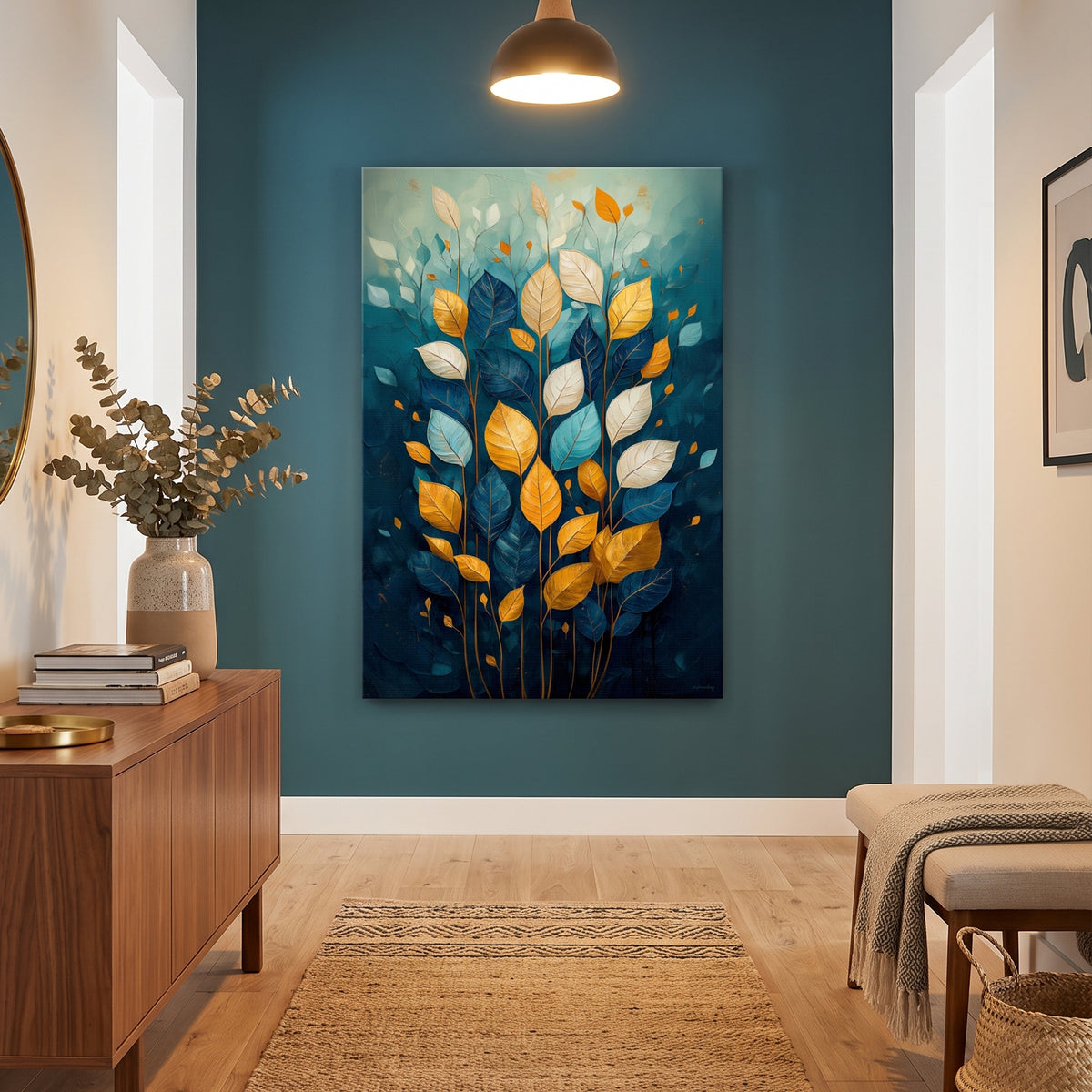 Botanical Rolled Canvas Wall Art – Abundant Bloom