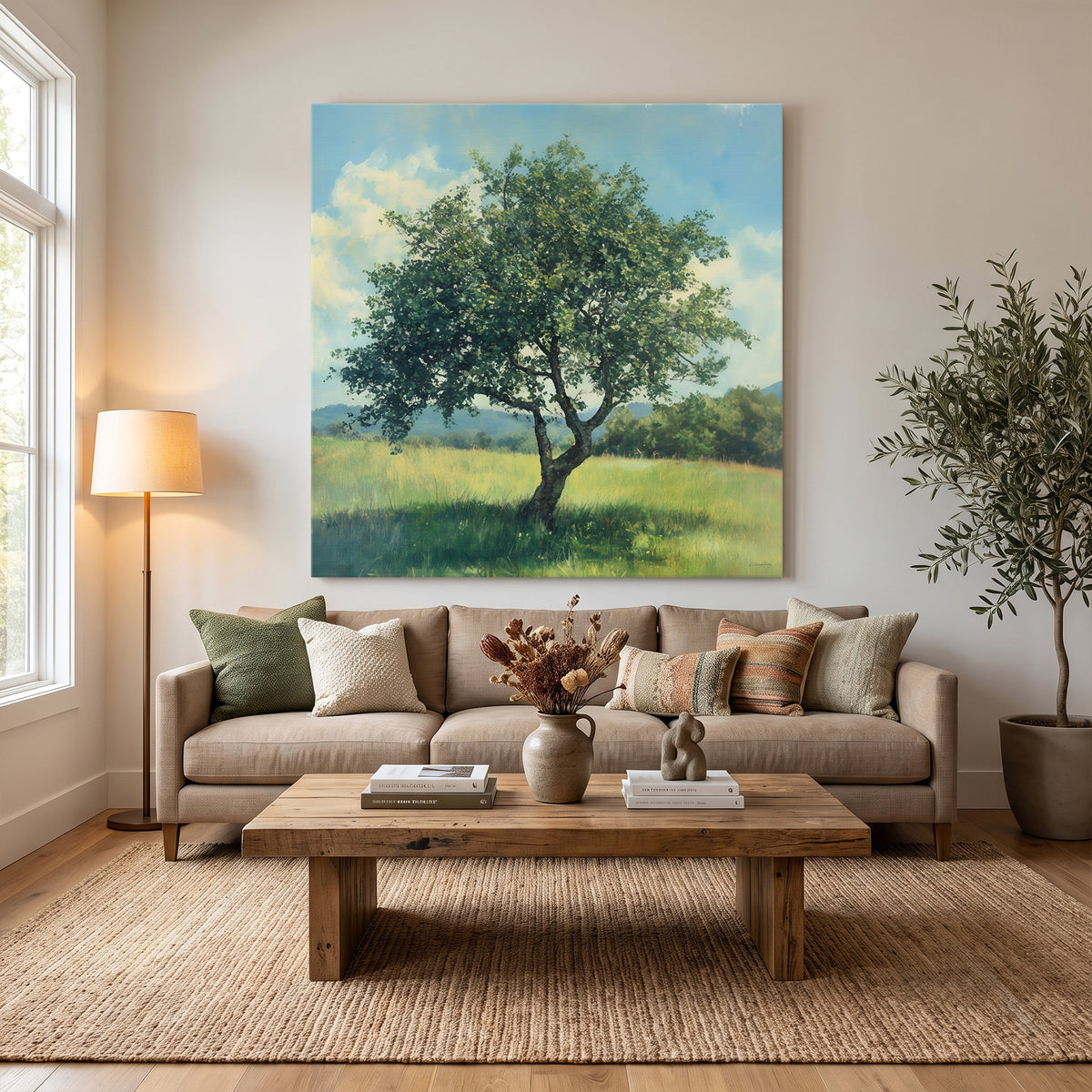 Landscape Rolled Canvas Wall Art – The Meadow Tree