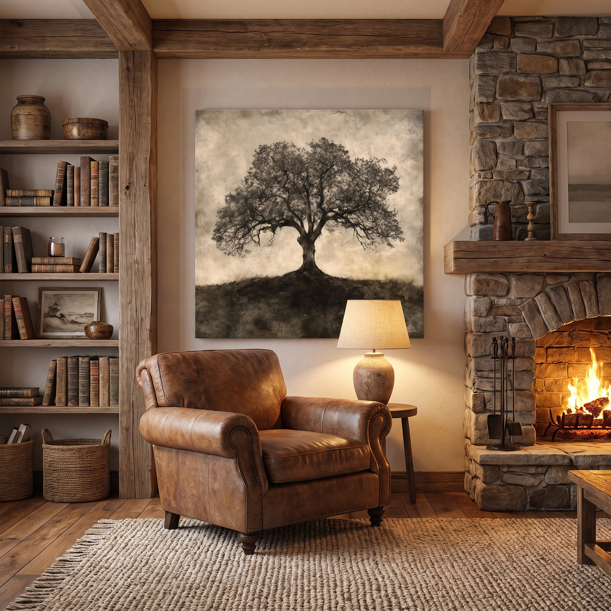 Tree of Life Rolled Canvas Wall Art – Ancient Oak
