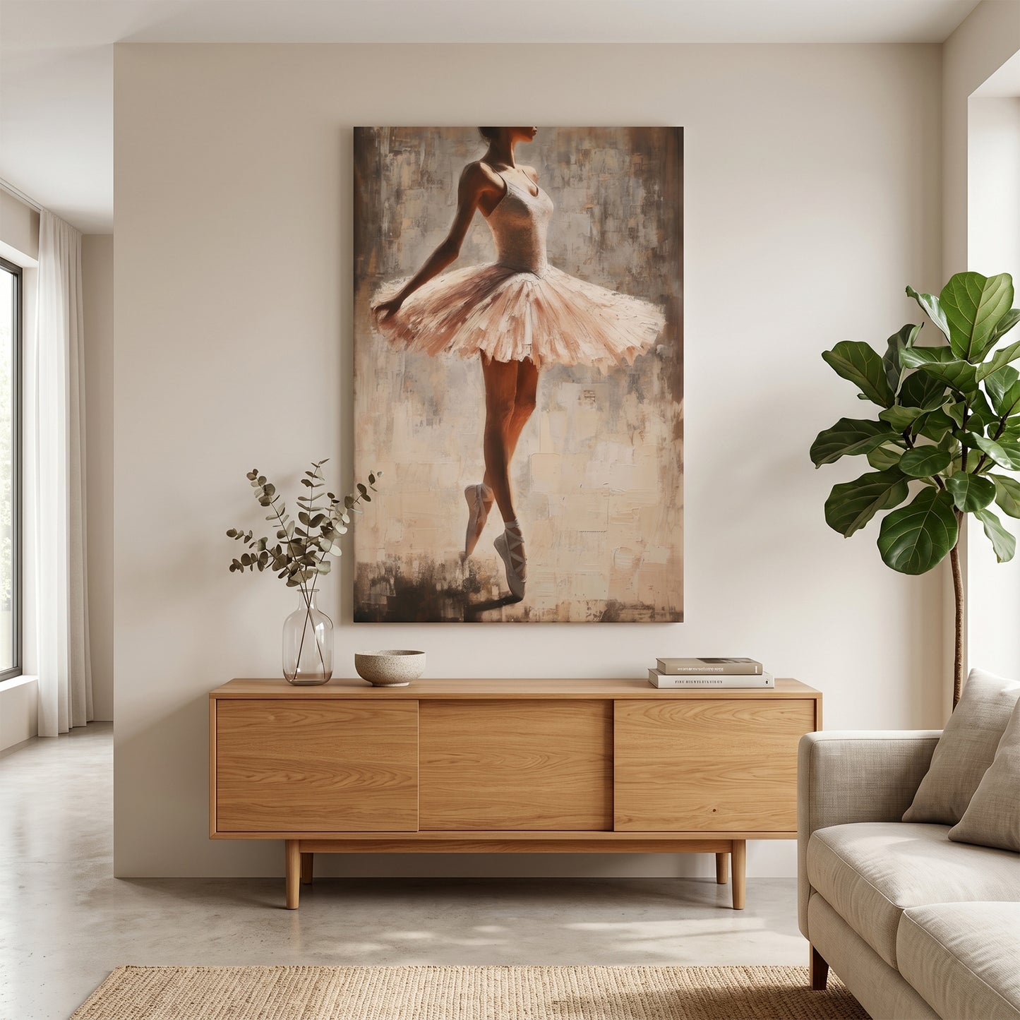 Ballerina Rolled Canvas Wall Art – En Pointe