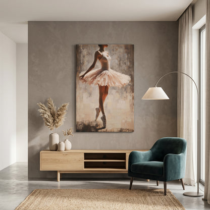 Ballerina Rolled Canvas Wall Art – En Pointe
