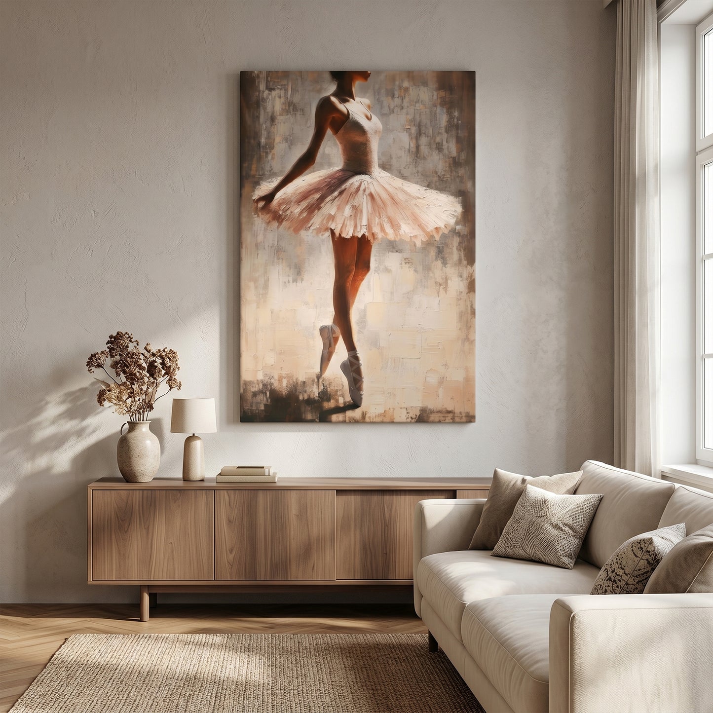 Ballerina Rolled Canvas Wall Art – En Pointe